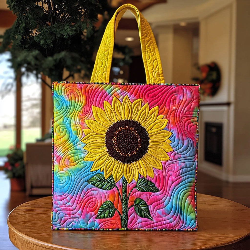 Illusion Sunflower QA0212021CL Quilted Tote Bag