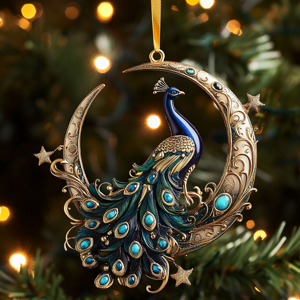Peacock Moon CW2711047CL Christmas Ornament