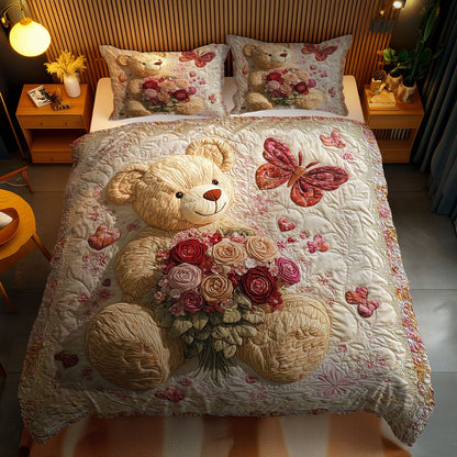 Bear Valentine Bouquet WN0801060CL Duvet Cover Set