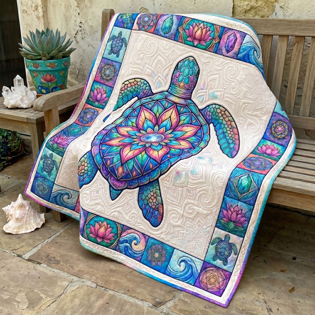 Mystic Sea Turtle Mandala WN1706010CL Quilt