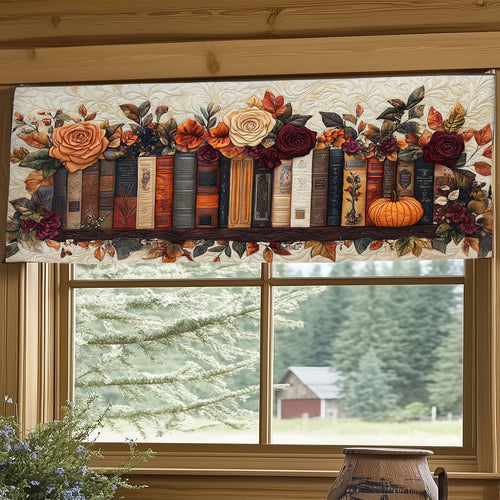 Pumpkin Bookshelf WJ1005037CL Quilted Valance