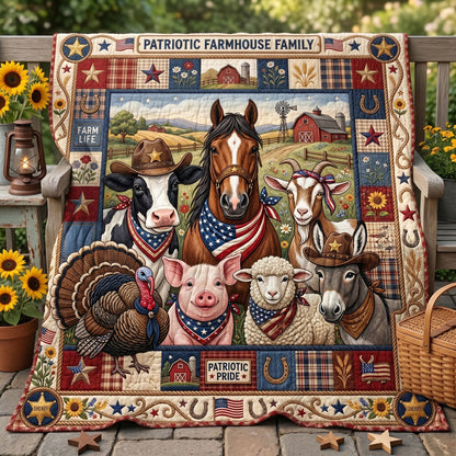 Patriotic Farmhouse Family WN0406012CL Quilt