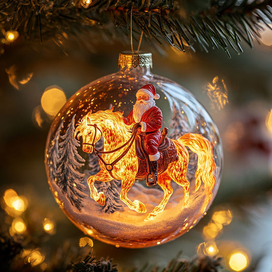 Santa Flame Journey WN0312010CL Christmas Ornament