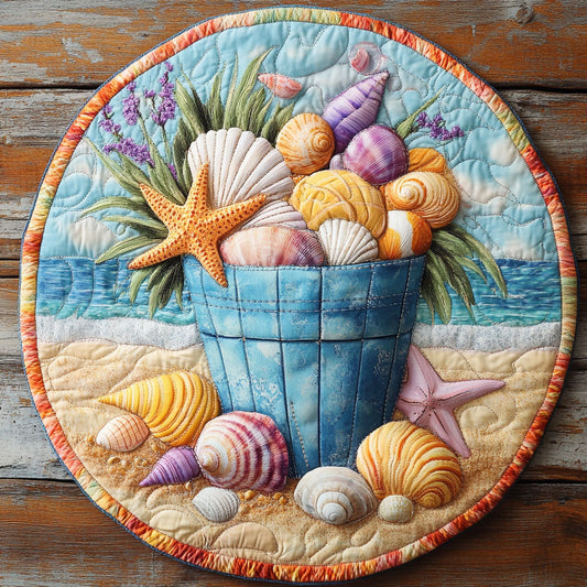 Seaside Treasure WJ1704047CL Quilted Round Mat