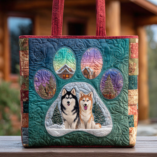 Holiday Paw CW0611042CL Quilted Tote Bag