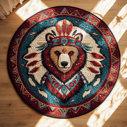 Guardian Bear WN2008022CL Quilted Round Mat