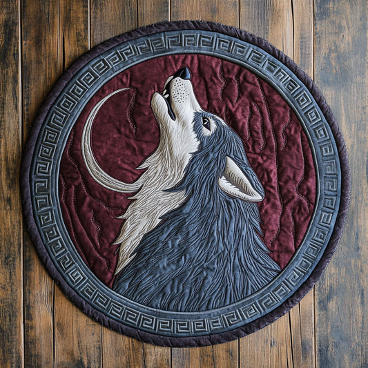 Song Of Wolf CP1007005CL Quilted Round Mat