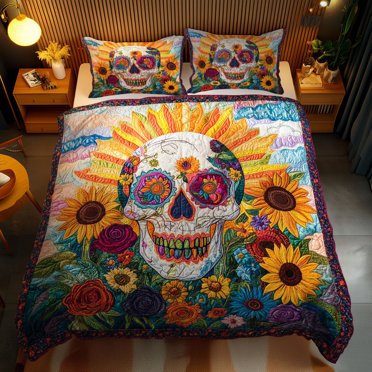 Vibrant Skull WN0702107CL Duvet Cover Set