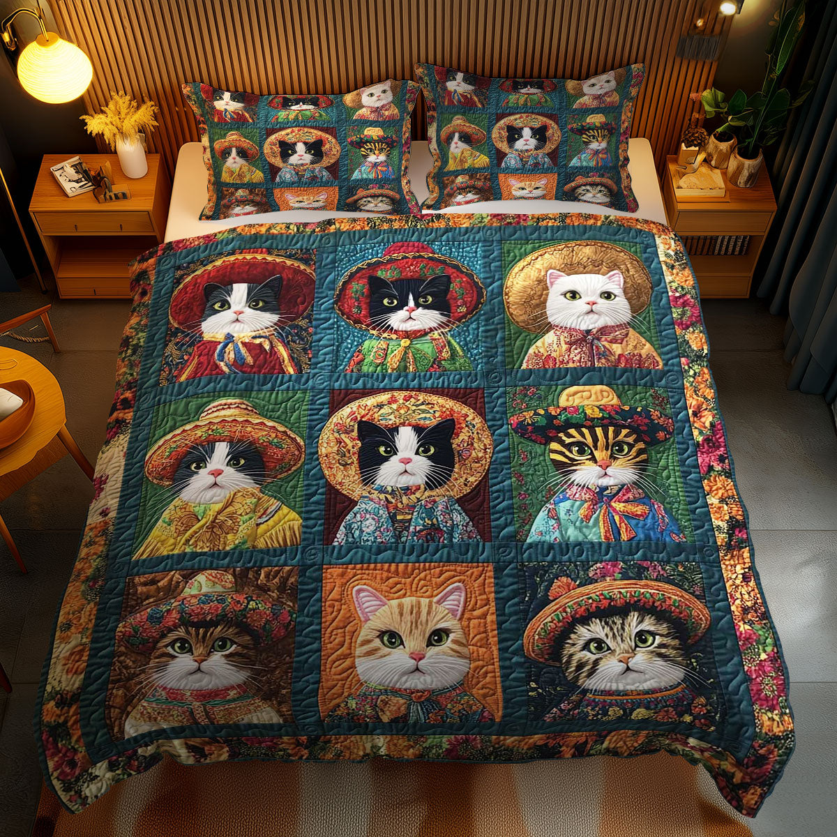 Sombrero Cats WN0302081CL Duvet Cover Set