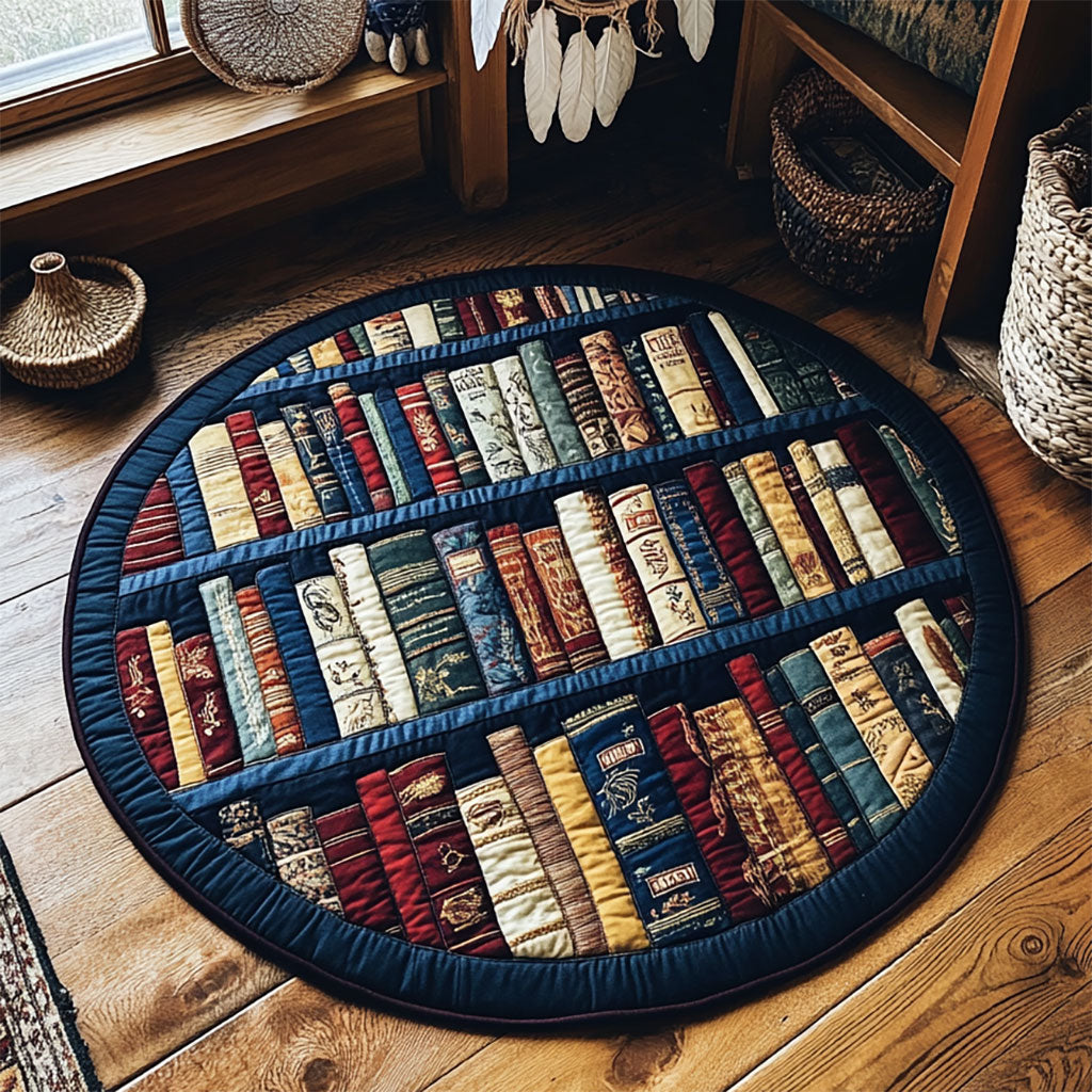 The Bookcase Heirloom WJ1306051CL Quilted Round Mat
