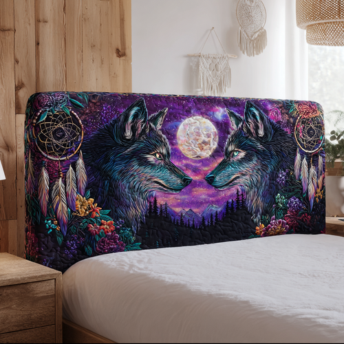 Dreamcatcher Wolves XR3112009CL Quilted Headboard Slipcover
