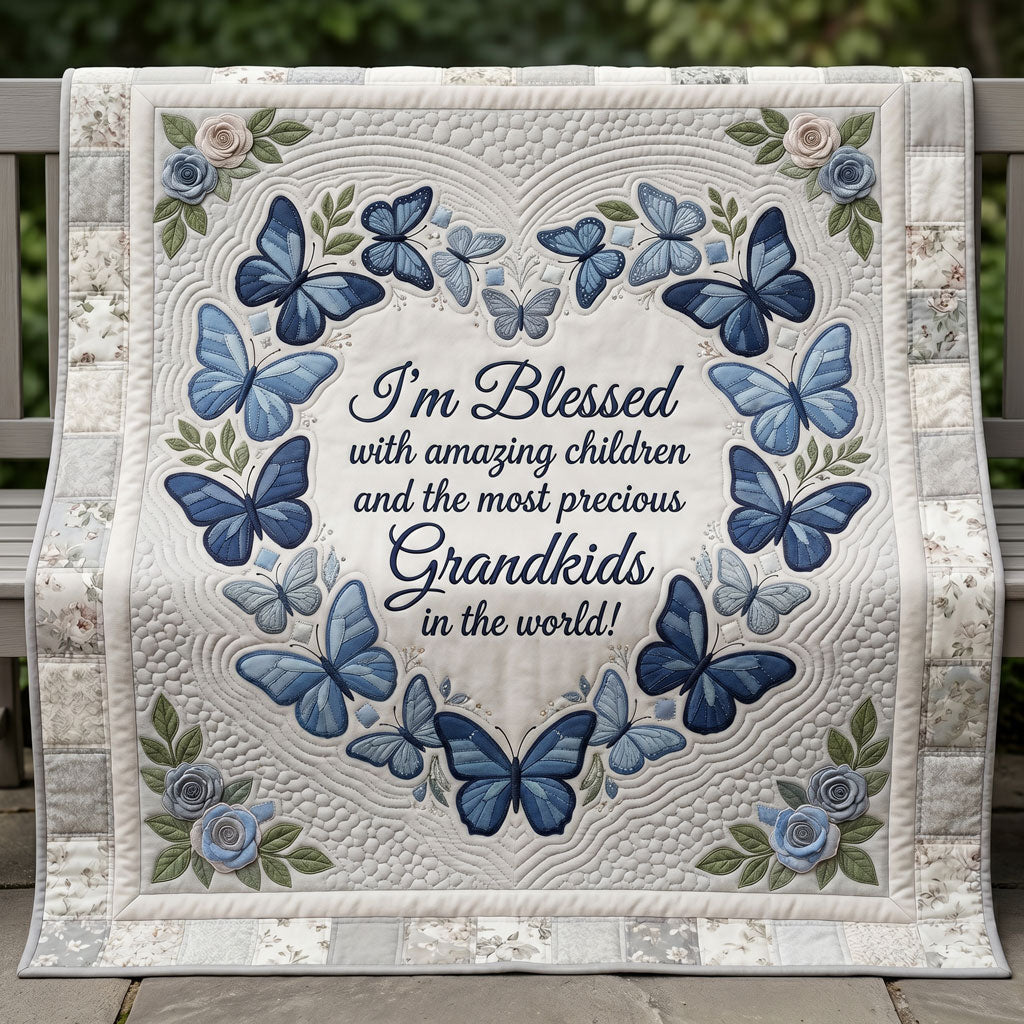 Blessed with Grandkids Butterfly WN1404005CL Quilt