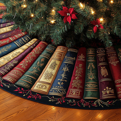 Old Book WJ0312456CL Quilted Tree Skirt