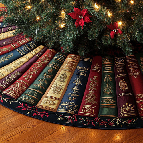 Old Book WJ0312456CL Quilted Tree Skirt