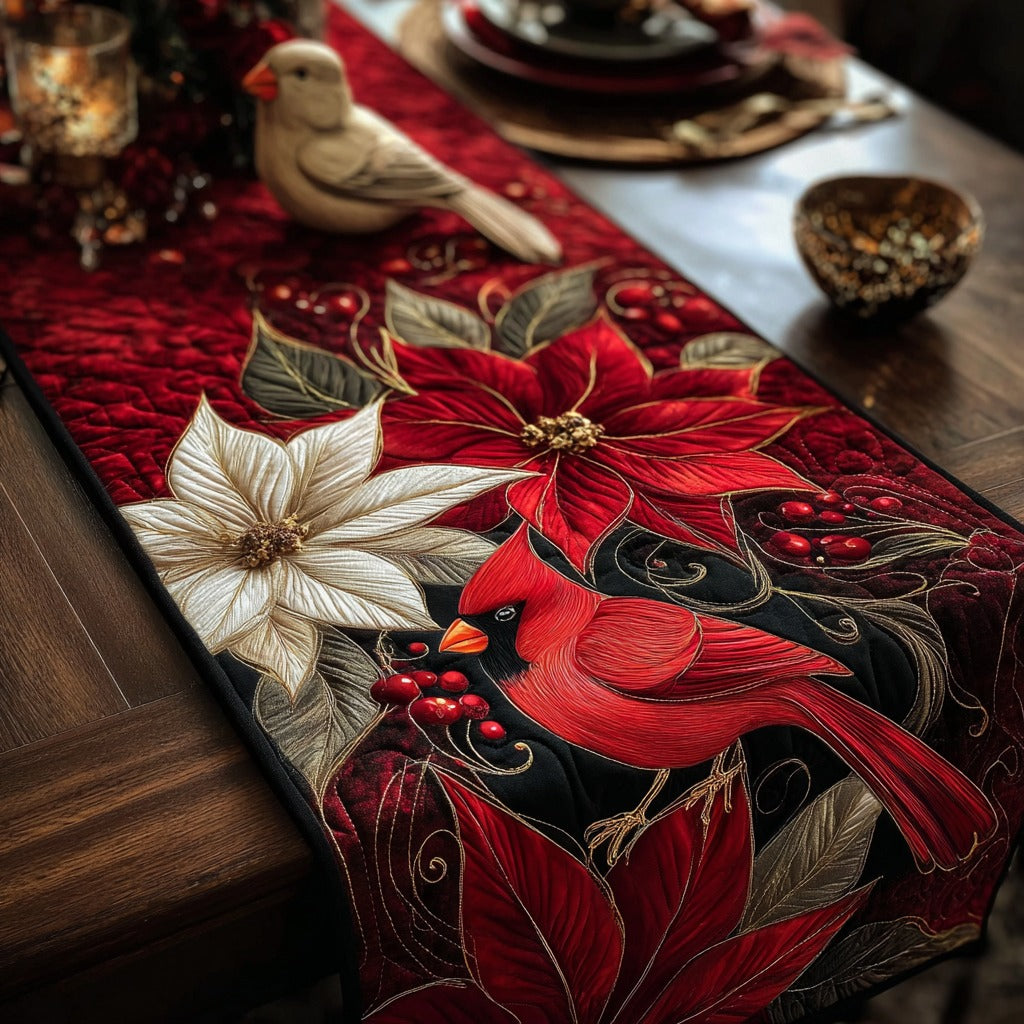 Elegant Cardinal XR1211004CL Quilted Table Runner