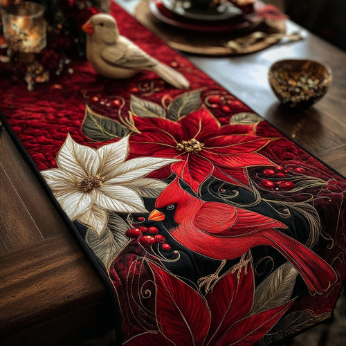 Elegant Cardinal XR1211004CL Quilted Table Runner