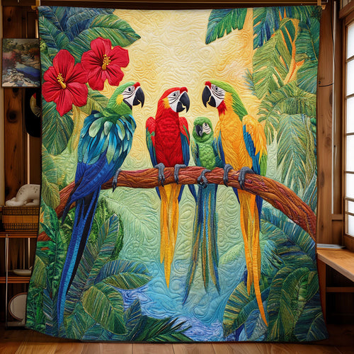 Colorful Tropical Parrot CW0701022CL Quilt