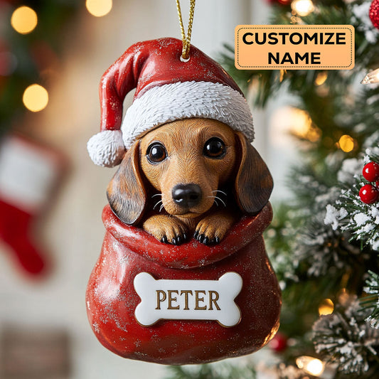 Dachshund Christmas CW0412015CL Personalized Christmas Ornament
