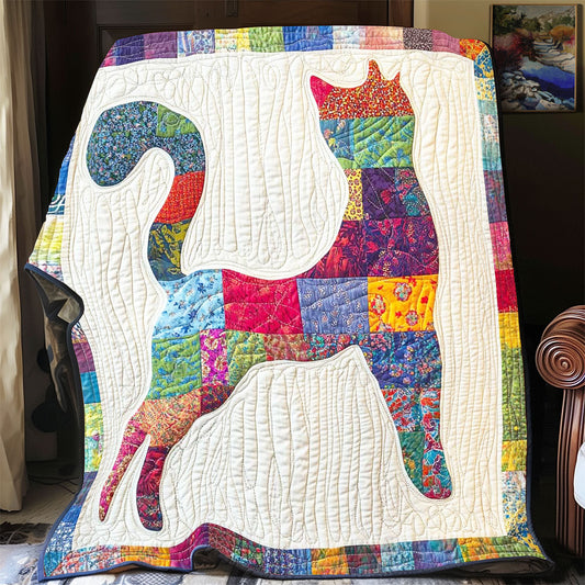 Colorful Patchwork Cat WP1402059CL Quilt