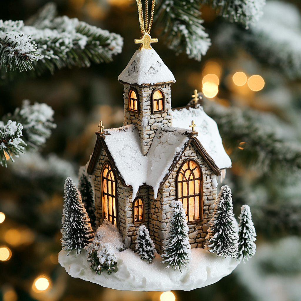 Frosted Steeple CP2811140CL Christmas Ornament