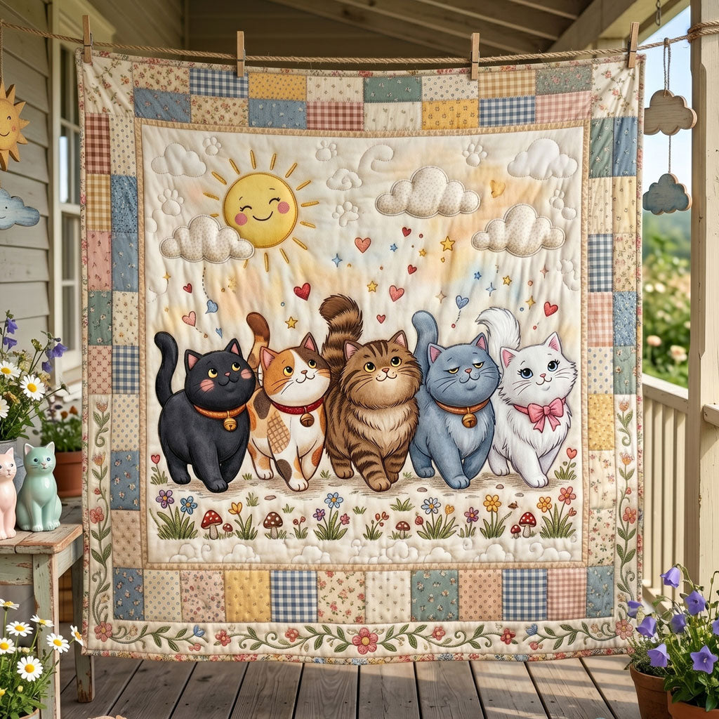 Sunny Cat Parade WN0306013CL Quilt