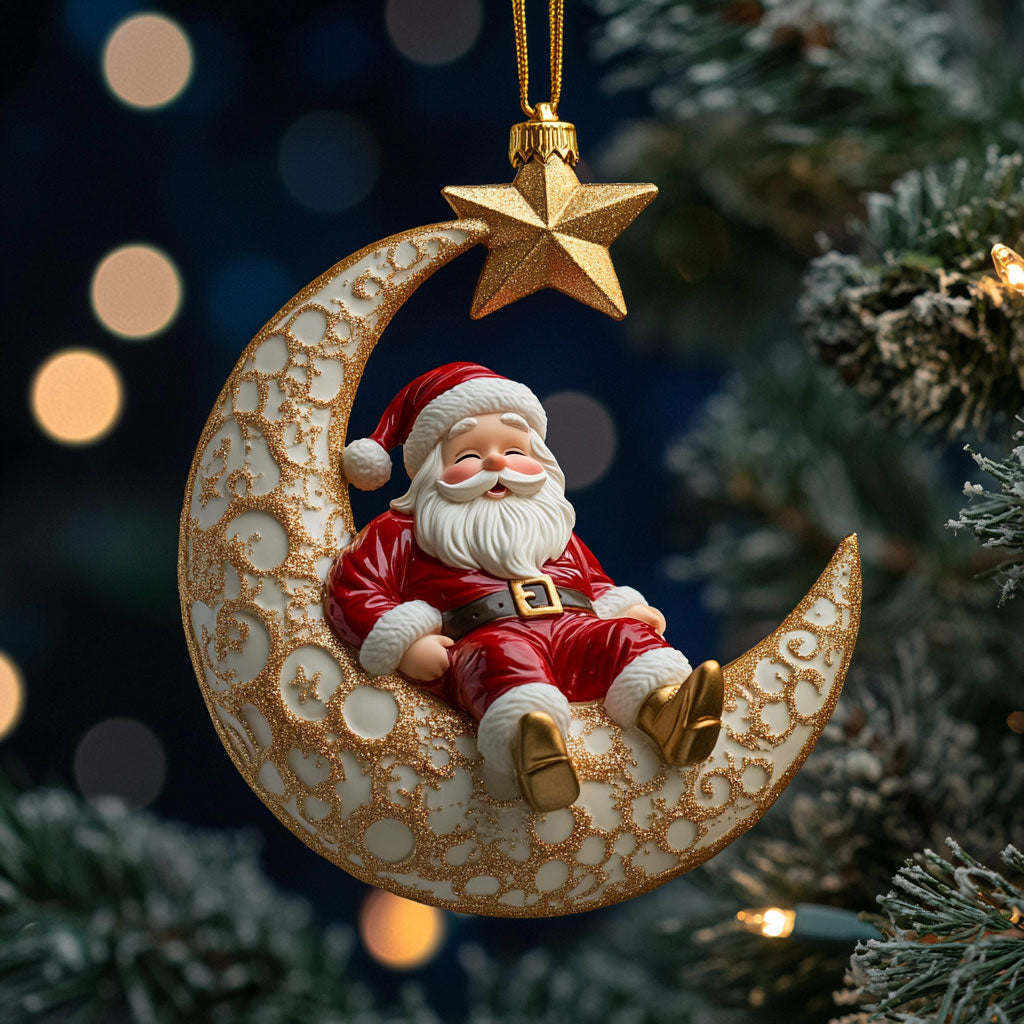 Moon Santa CW1710029CL Christmas Ornament