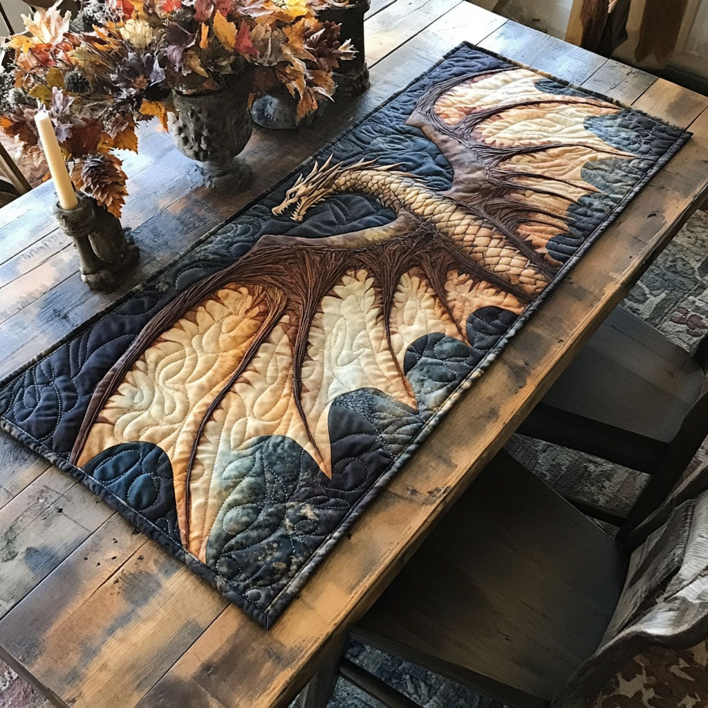 Large Wing Dragon CP2904035CL Quilted Table Runner