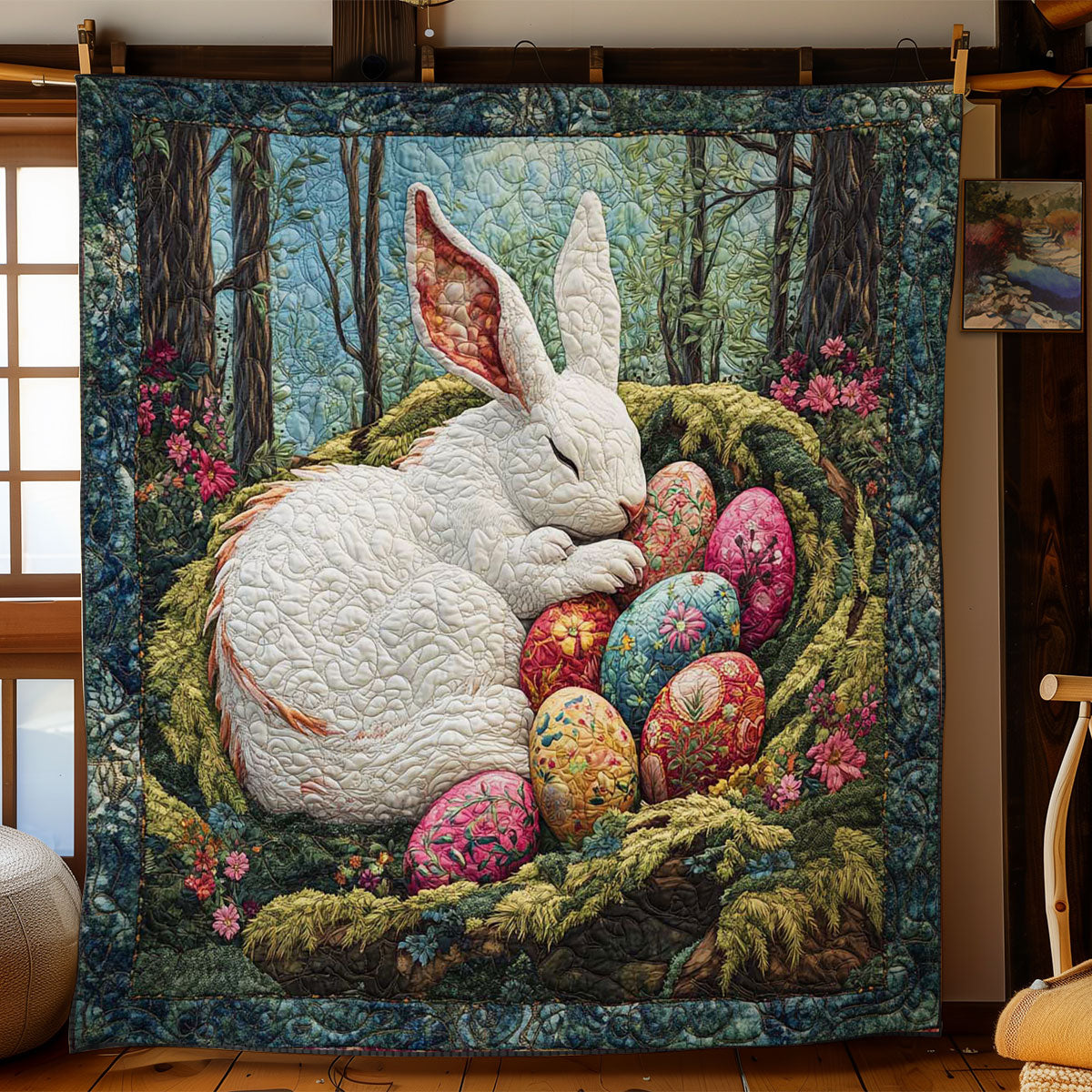 Rabbit’s Easter Nest WN1501036CL Quilt