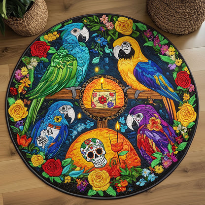 Skullfire Parrot WN2108118CL Quilted Round Mat