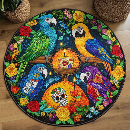 Skullfire Parrot WN2108118CL Quilted Round Mat