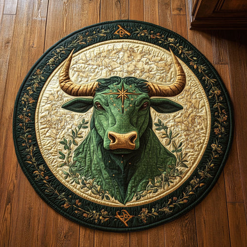 Strong Green Bull CP1707001CL Quilted Round Mat