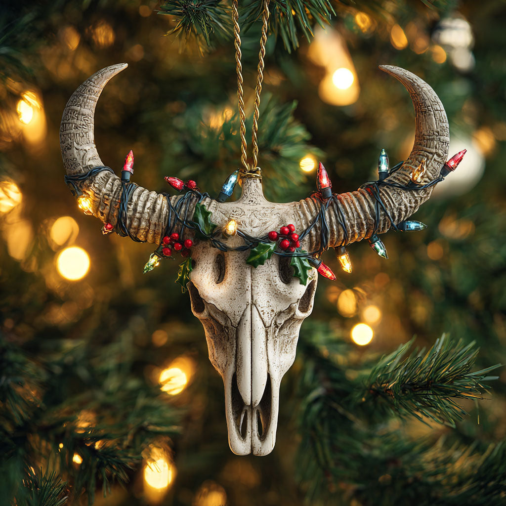Rustic Skull CP0312178CL Christmas Ornament