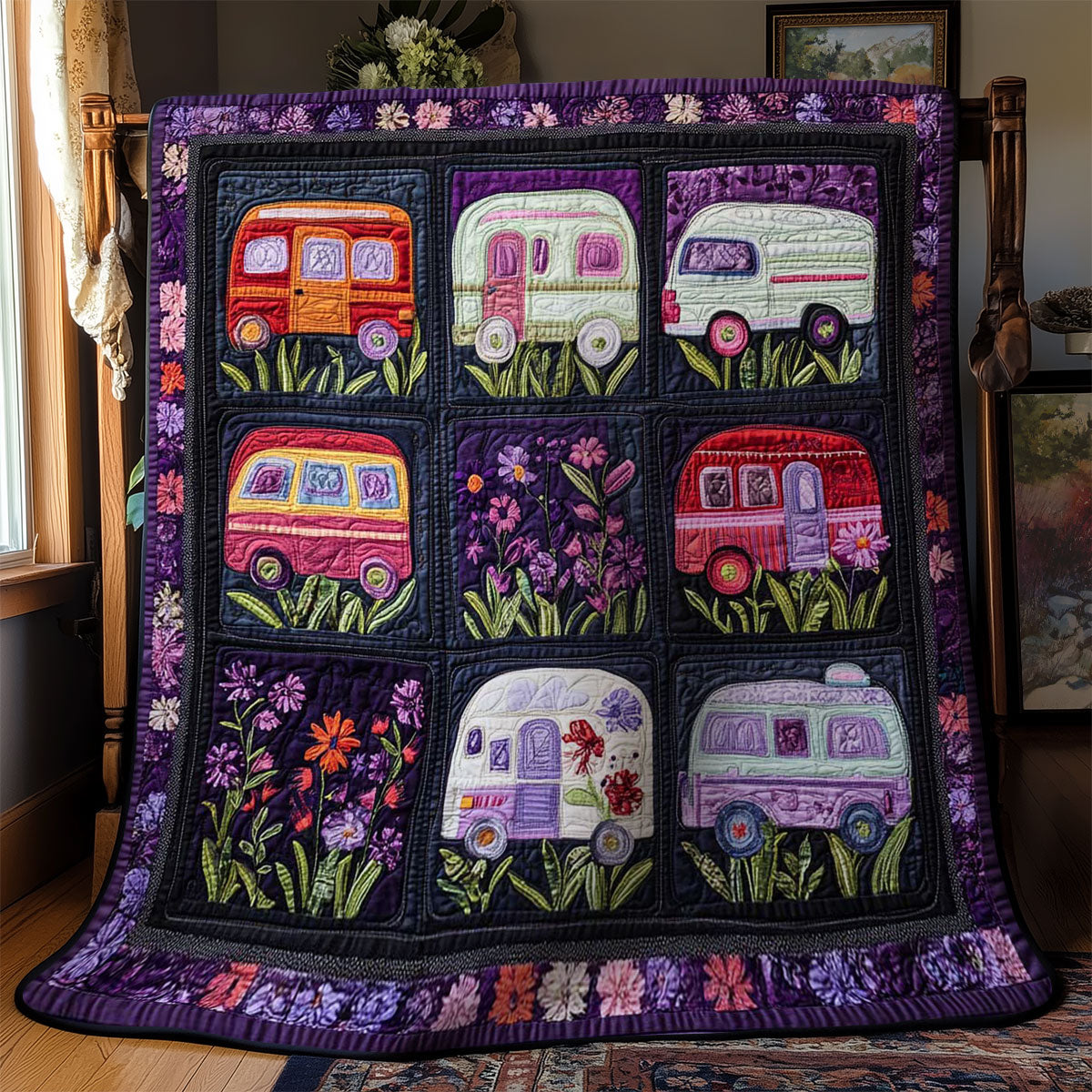 Floral Campsite WN1401009CL Quilt