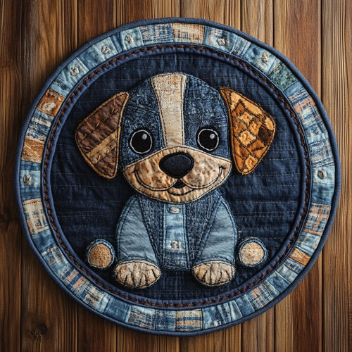 Blue Dog Garden WN0207003CL Quilted Round Mat