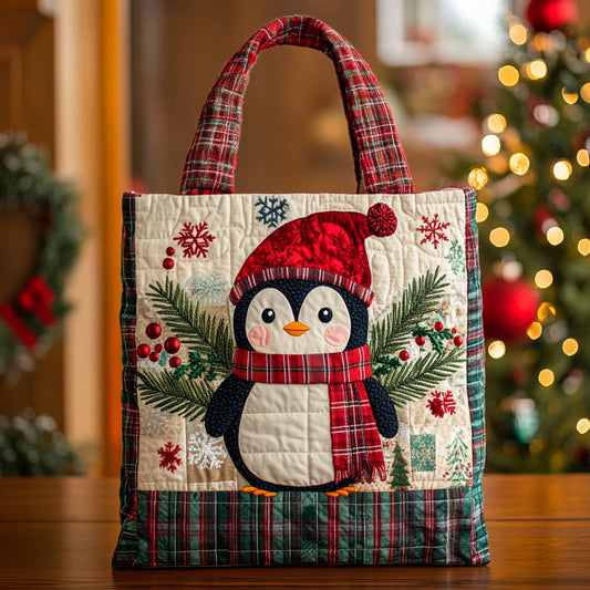 Merry Penguin CW3110031CL Quilted Tote Bag