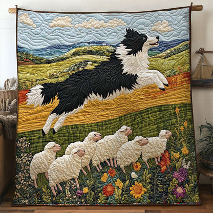 Brave Border Collie WN1905025CL Quilt