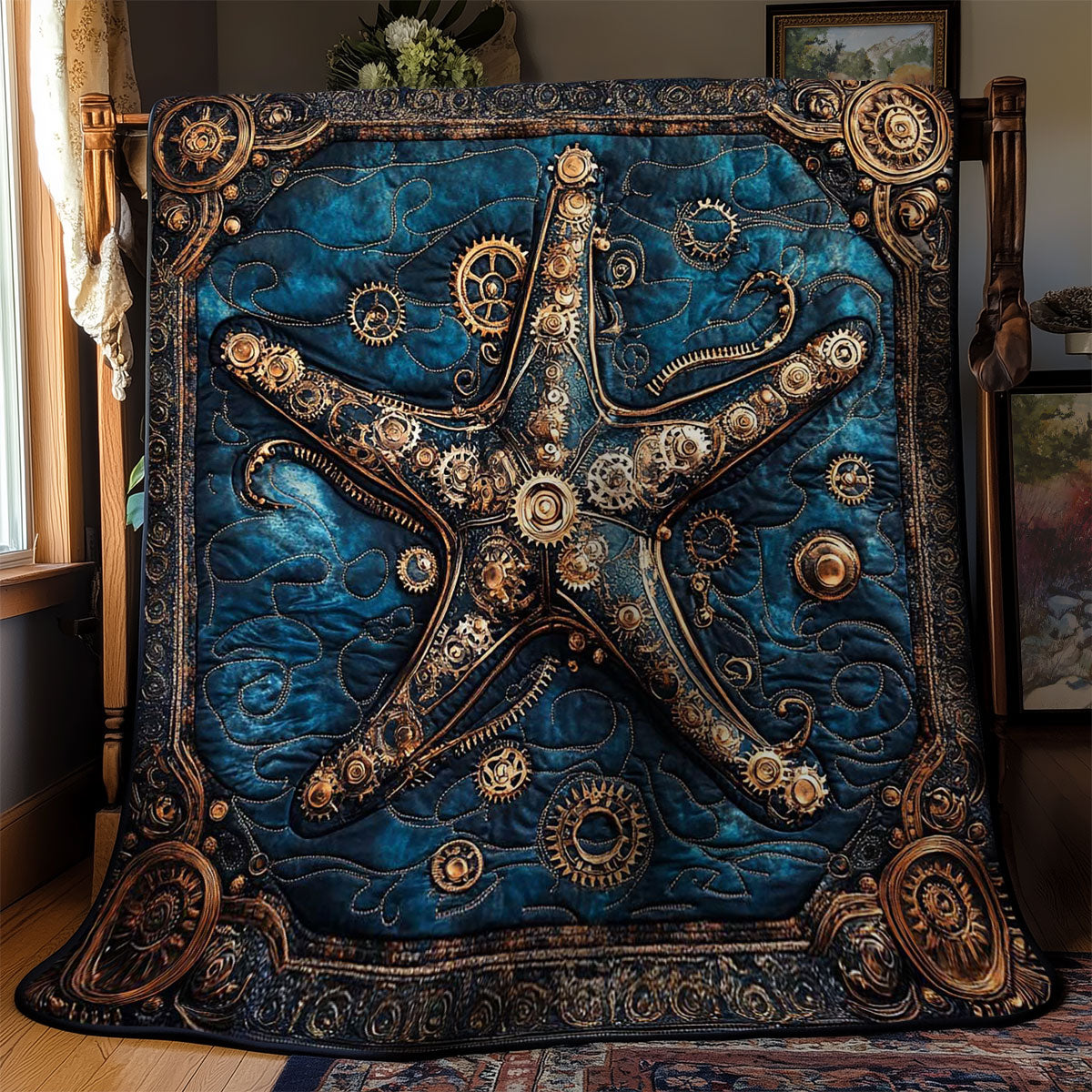 Celestial Steampunk Starfish WN0602041CL Quilt