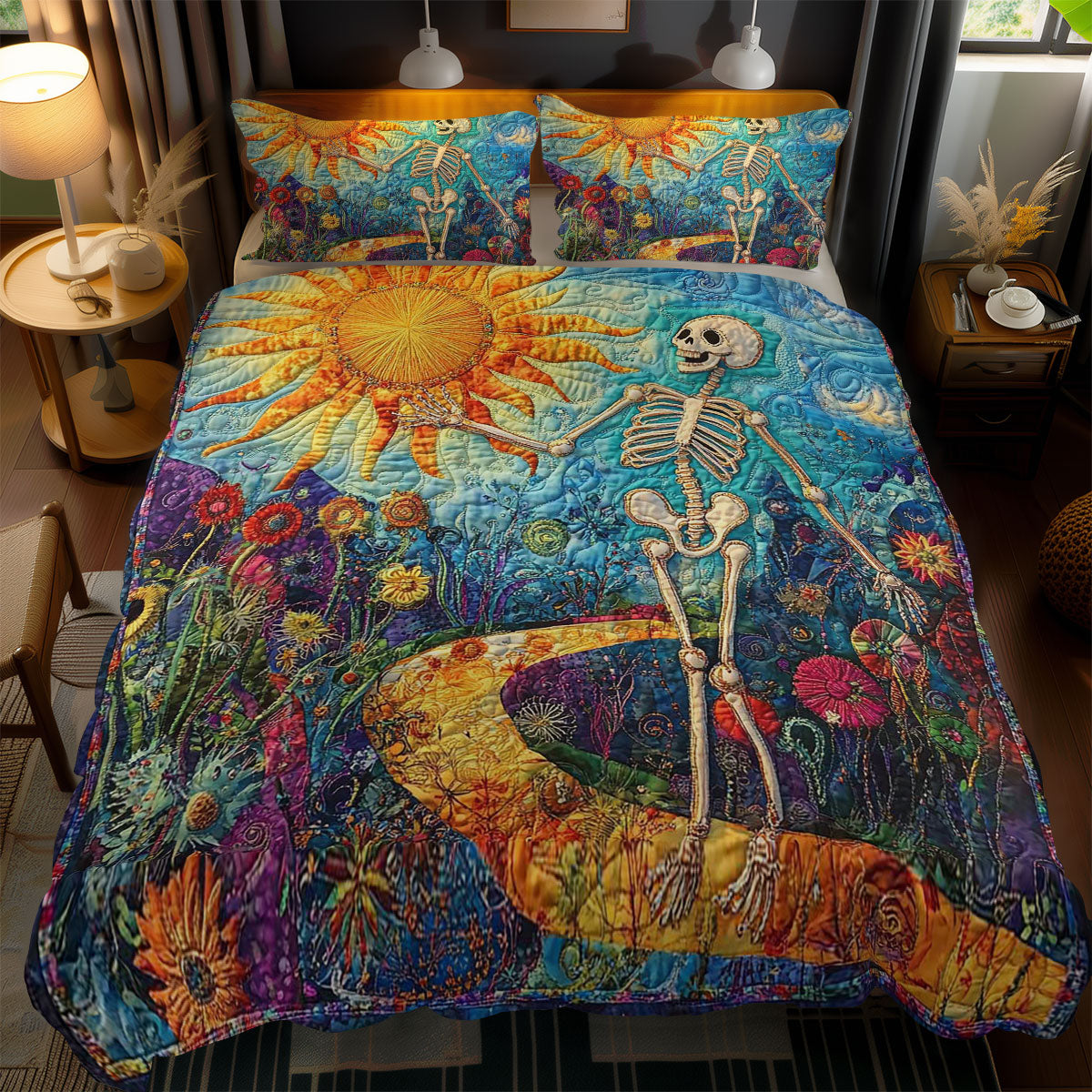 Boho Spirit Skeleton WN1003075CL Duvet Cover Set