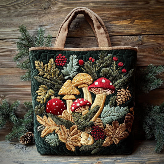 Rustic Mushroom WN2310049CL Quilted Tote Bag