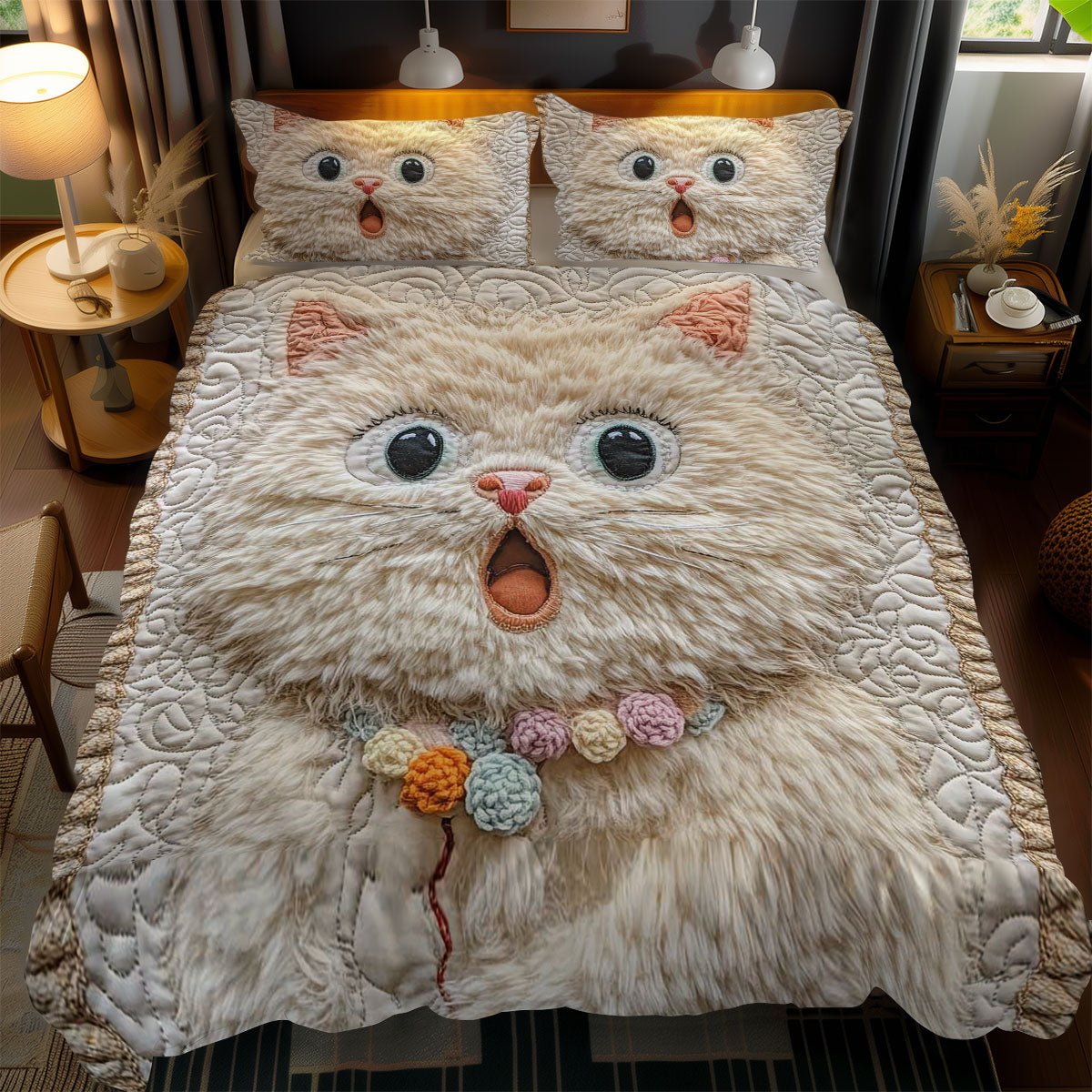 Fluffy Cat WN1303155CL Duvet Cover Set