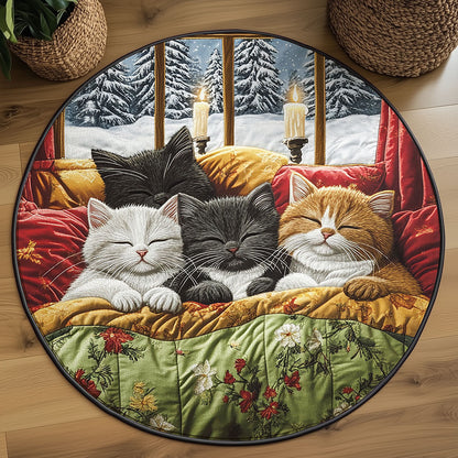 Sleeping Cat WJ1606050CL Quilted Round Mat