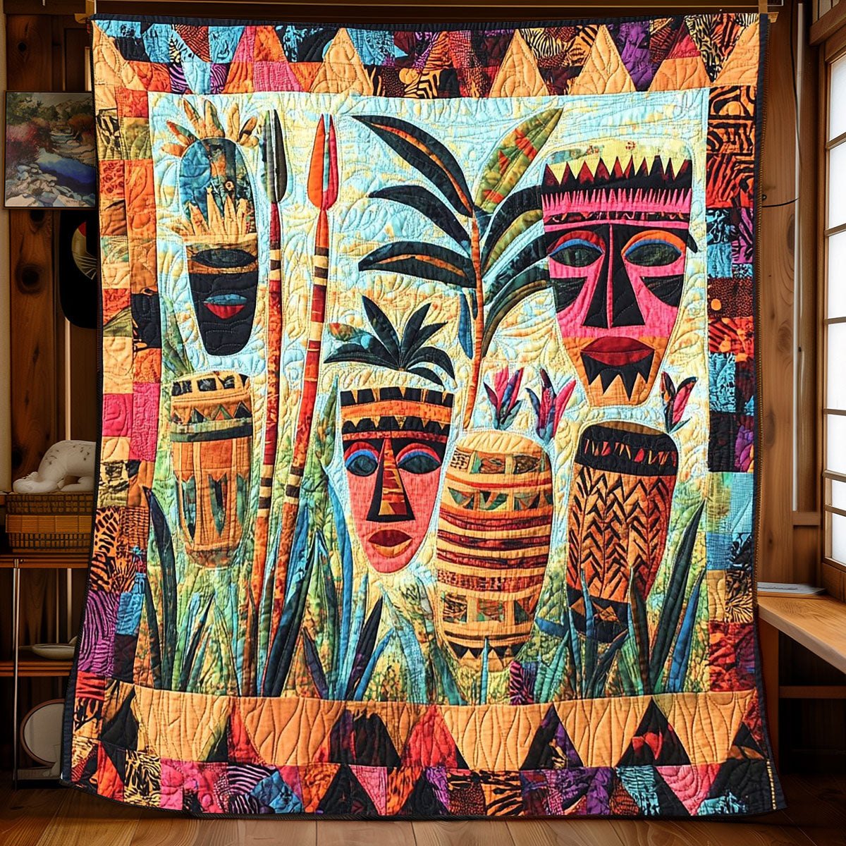 African Tribal WP0603003CL Quilt