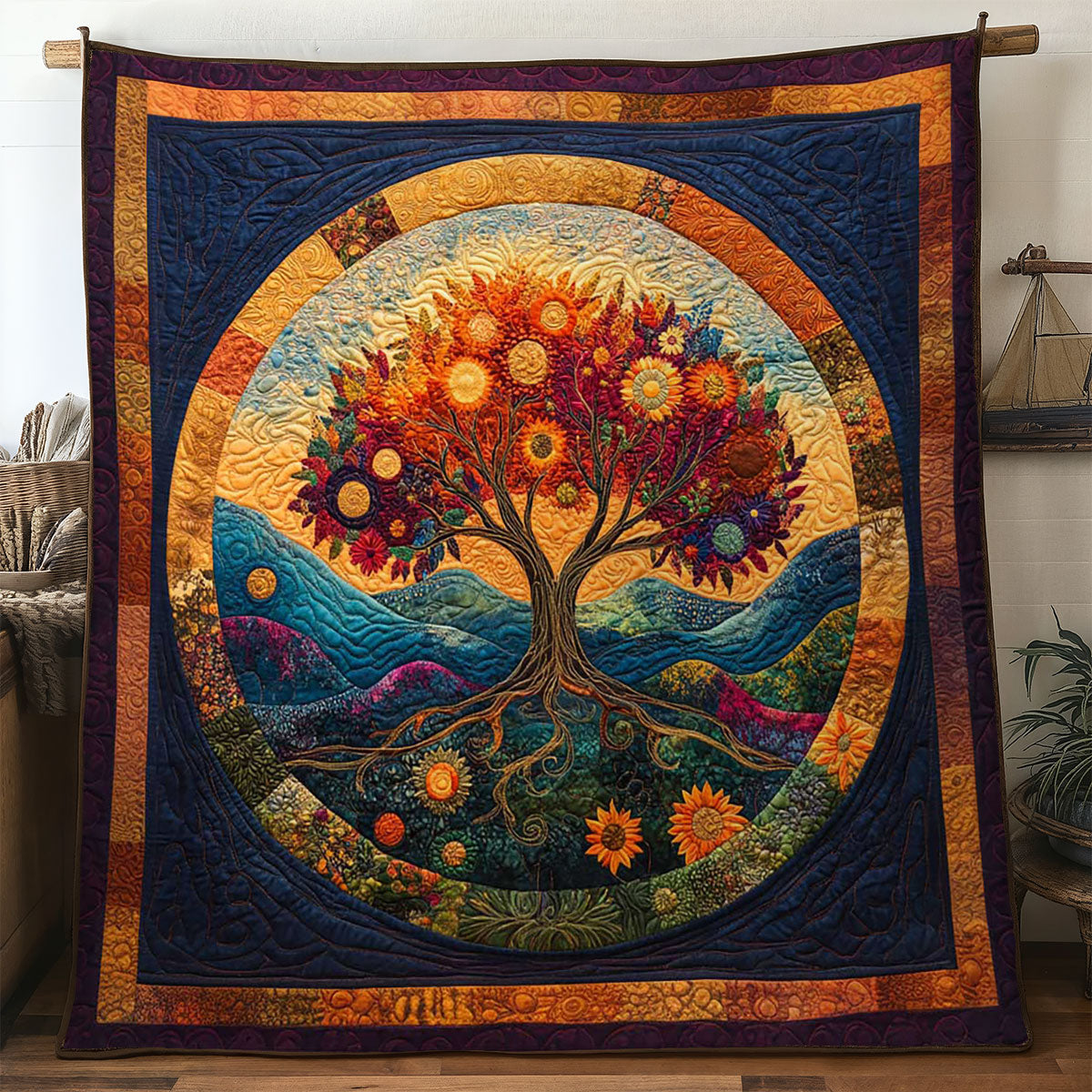 Tribal Tree Of Life WN1404086CL Quilt