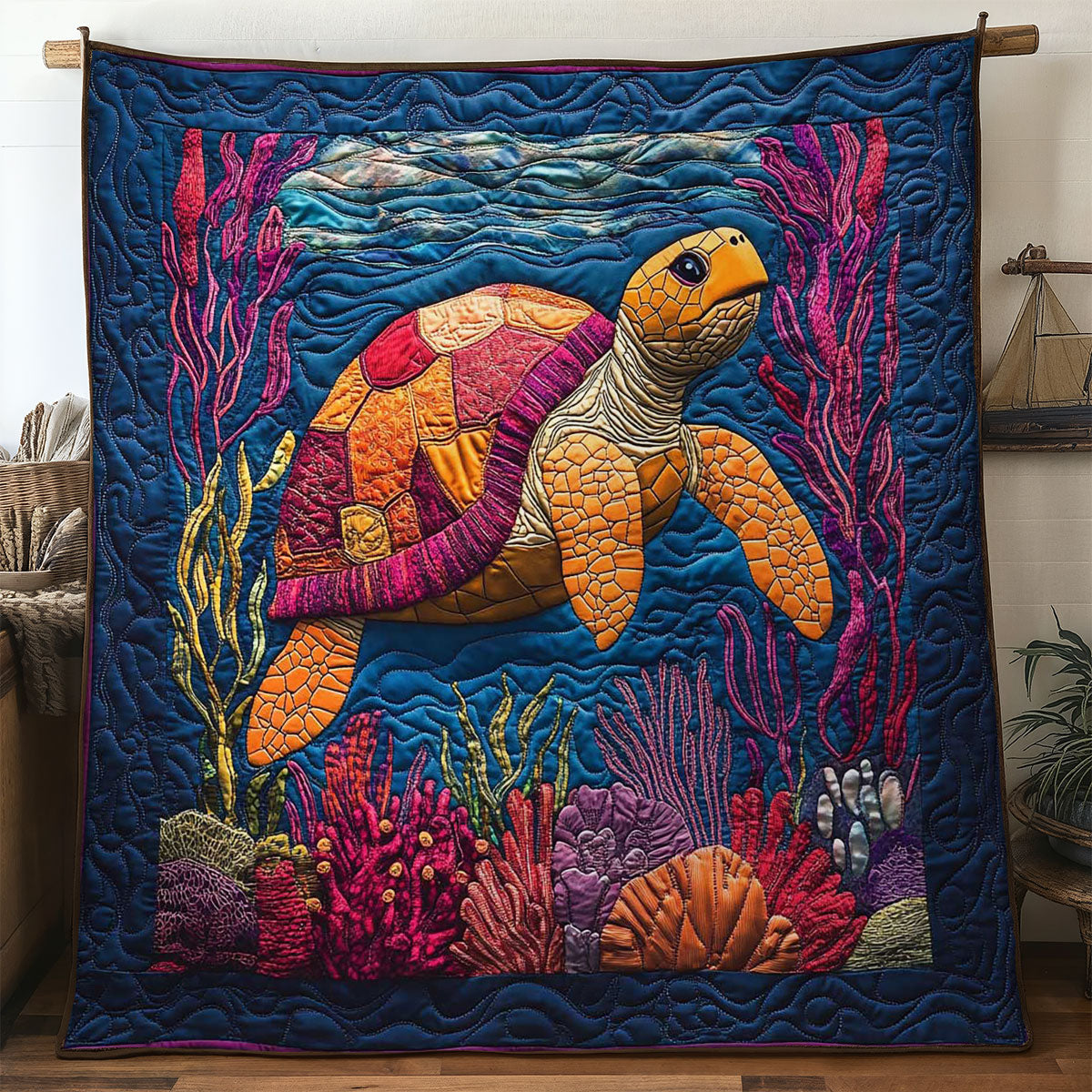 Sunset Turtle WN1404084CL Quilt
