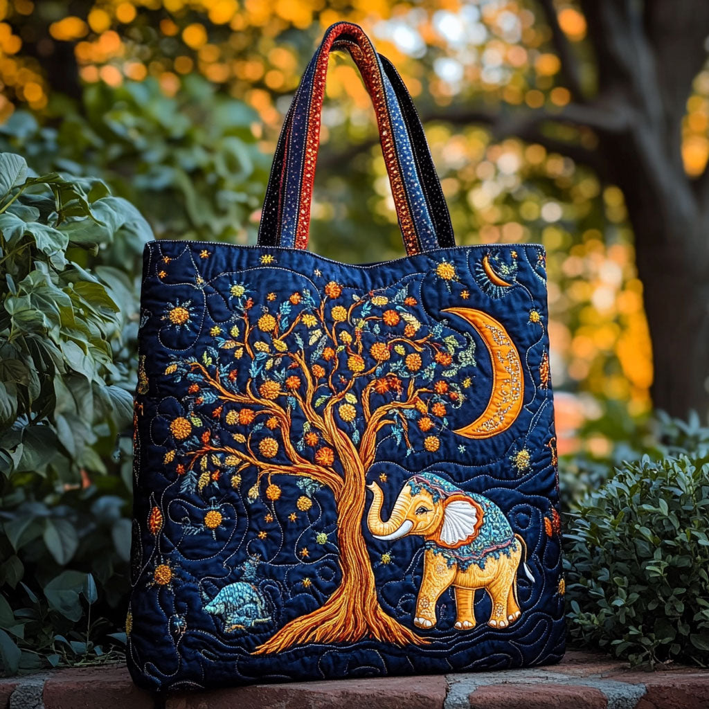 Moon And Elephant WN1010051CL Quilted Tote Bag