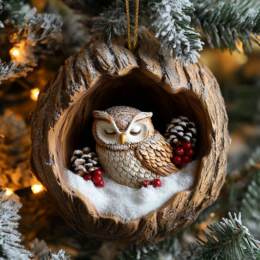 Winter Owl CW1701020CL Christmas Ornament