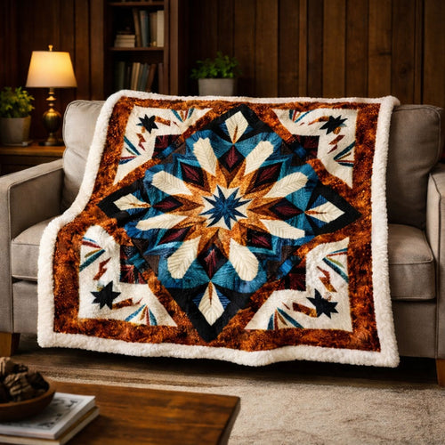 Western Spirit Star KL0302006CL Faux Fur Throw Blanket