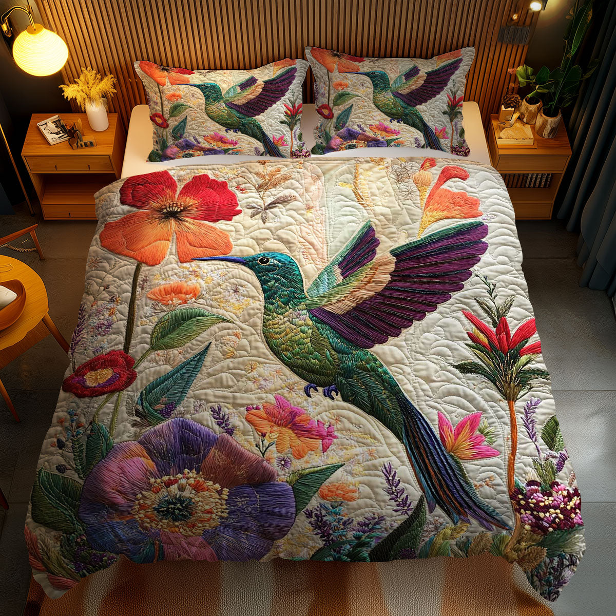 Blooming Hummingbird WN0502054CL Duvet Cover Set