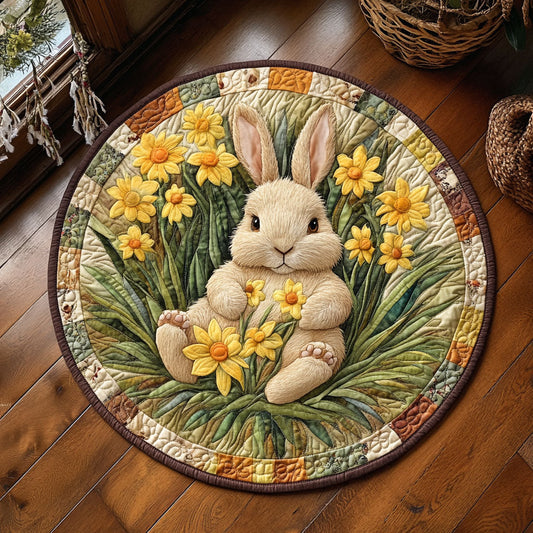 Bunny Blossom Grove WJ2807038CL Quilted Round Mat