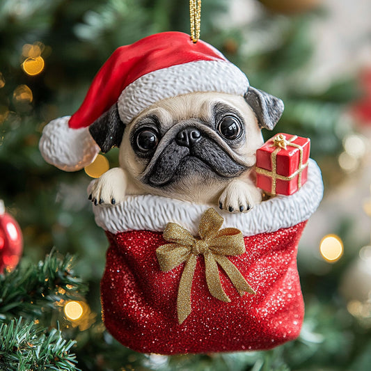 Jolly Puggy CP1510006CL Christmas Ornament